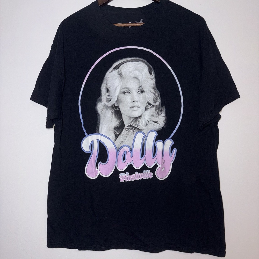 Official Dolly Parton XL Unisex T-Shirt Black Short Sleeve Women's Men's